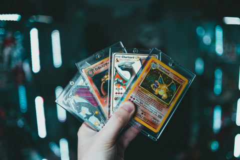 A binder filled with organized Pokémon cards