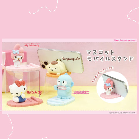 Colorful Sanrio phone case holder featuring Hello Kitty design.