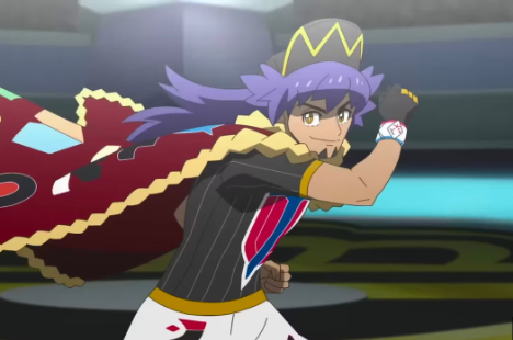 Leon, the undefeated champion, with Pokémon Scarlet characters in the scene, highlighting Pokémon merchandise.